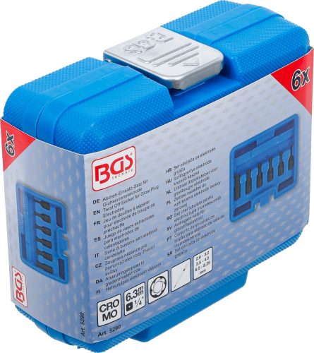 BGS izzítógyertya elektróda kiszedő készlet 6,3 mm (1/4") 6 darabos