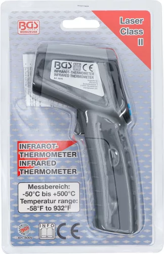 BGS digitális lézerhőmérő -50 °C és +500 °C között