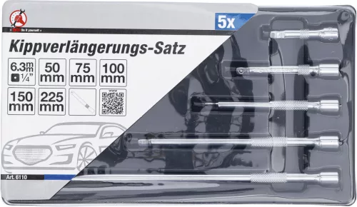 BGS billenős hosszabbító készlet 6,3 mm (1/4") 5 darabos