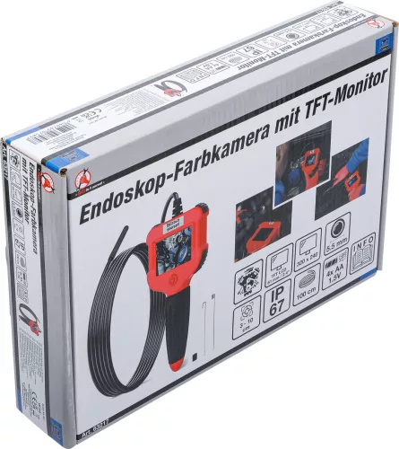 BGS endoszkópos színes kamera TFT-monitorral Kamerafej Ø 5,5 mm