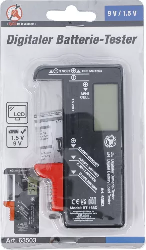 BGS digitális akkuvizsgáló 1,5 V / 9 V