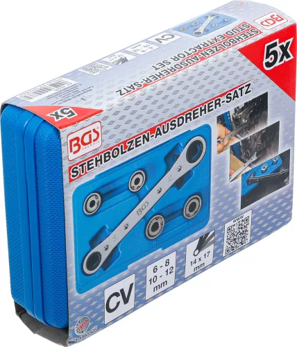 BGS tőcsavar-kiszedő készlet 6 - 12 mm 5 darabos