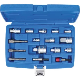 BGS behajtófej-adapter / dugókulcs-adapter készlet 16 darabos