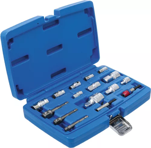 BGS behajtófej-adapter / dugókulcs-adapter készlet 16 darabos