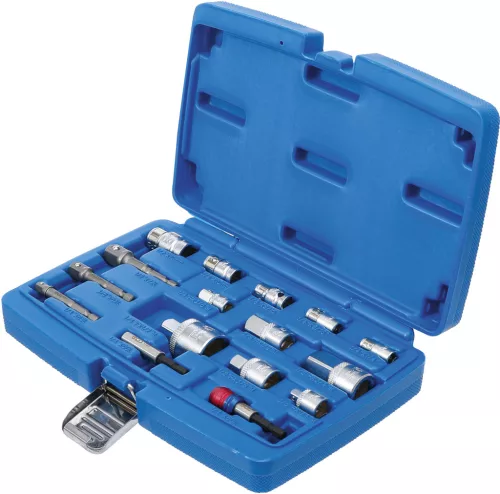 BGS behajtófej-adapter / dugókulcs-adapter készlet 16 darabos