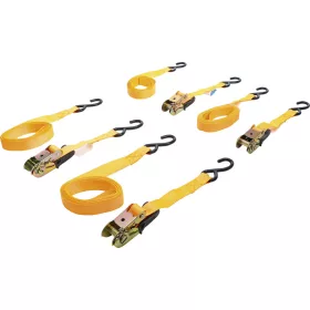 BGS rakományrögzítő hevederkészle rakományrögzítő nehéz horoggal 5 m x 25 mm 4 darabos