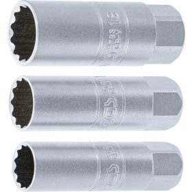 BGS gyújtógyertya-kulcs készlet, tizenkétszögletű 10 mm (3/8") 14 - 16 - 18 mm 3 darabos