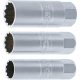 BGS gyújtógyertya-kulcs készlet, tizenkétszögletű 10 mm (3/8") 14 - 16 - 18 mm 3 darabos