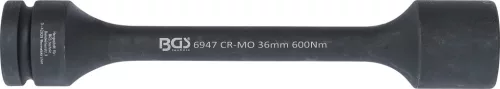 BGS torziós levegős dugókulcs hatszögletű 25 mm (1") 36 mm 600 Nm