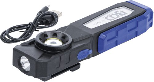 BGS COB LED munkalámpa mágnessel és kampóval összecsukható