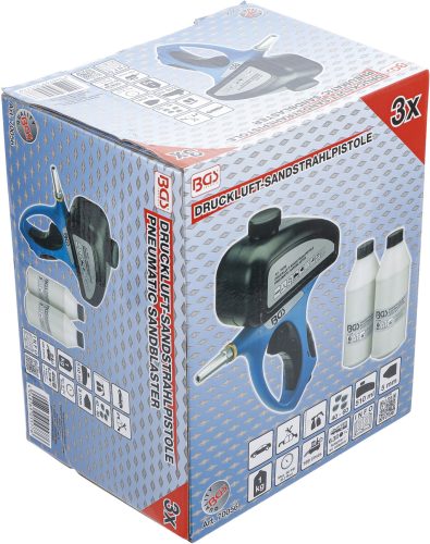 BGS pneumatikus homokfúvó pisztoly tartozékokkal 3 darab