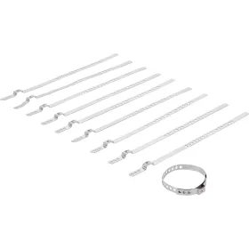 BGS gumiharang-bilincs készlet nemesacél rozsdamentes 7 mm 20 - 50 mm 10 darabos