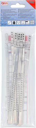 BGS gumiharang-bilincs készlet nemesacél rozsdamentes 7 mm 20 - 50 mm 10 darabos