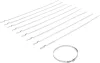 BGS gumiharang-bilincs készlet nemesacél rozsdamentes 7 mm 50 - 120 mm 10 darabos