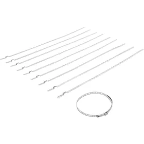 BGS gumiharang-bilincs készlet nemesacél rozsdamentes 7 mm 50 - 120 mm 10 darabos