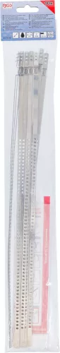 BGS gumiharang-bilincs készlet nemesacél rozsdamentes 7 mm 50 - 120 mm 10 darabos