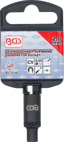 BGS menetfúró-befogó dugókulcsbetéthez 6,3 mm (1/4") 2,8 mm