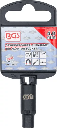 BGS menetfúró-befogó dugókulcsbetéthez 6,3 mm (1/4") 4,0 mm