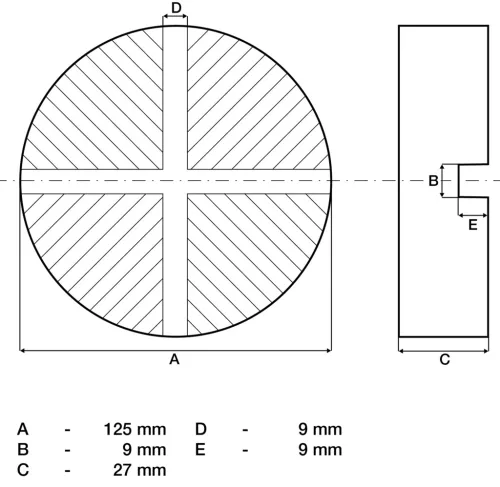 BGS gumikabát kocsiemelőhöz 125 x 27 mm