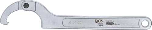 BGS csuklós horgas kulcs orral 50 - 80 mm
