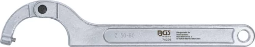 BGS csuklós horgas kulcs csappal 50 - 80 mm