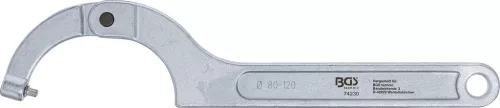 BGS csuklós horgas kulcs csappal 80 - 120 mm