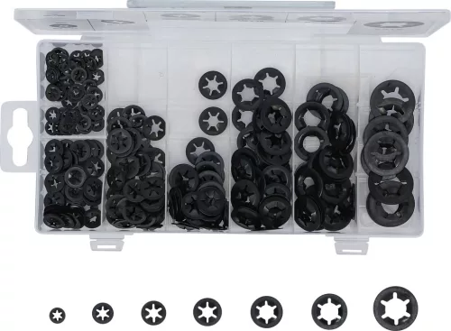 BGS feszítőtárcsák / rögzítő alátét választék M3 - M12 340 darabos