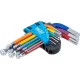 BGS derékszögű kulcskészlet, rövid több színű, belső hatszögletű és gömbfejes, 1,5–10 mm, 9 db