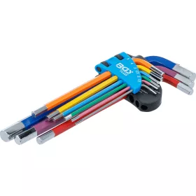 BGS derékszögű kulcs készlet több színű belső hatszögletű 1,5 - 10 mm 9 darabos