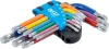 BGS derékszögű kulcs készlet több színű rövid T-profil (Torx) T10 - T50 9 darabos