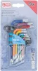 BGS derékszögű kulcskészlet, színes, T-profil (torx) furattal/gömbfejjel, T10-T50, 9 DB