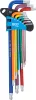 BGS derékszög kulcskészlet színes extra hosszú T-profil torx furattal, gömbfejes T10-T50 9db