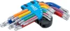 BGS derékszögű kulcs készlet több színű rövid T-profil (Torx) gömbfejes T10 - T50 9 darabos