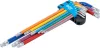 BGS derékszögű kulcs készlet több színű extra hosszú T-profil (Torx) gömbfejes T10 - T50 9 darabos