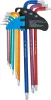 BGS derékszögű kulcs készlet több színű extra hosszú T-profil (Torx) gömbfejes T10 - T50 9 darabos