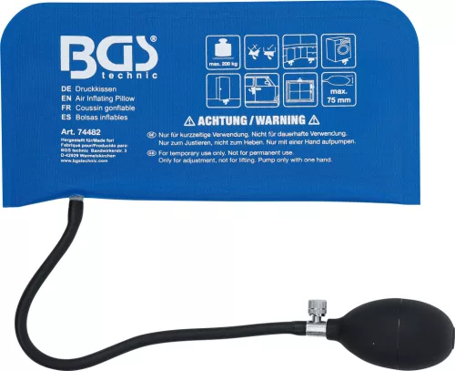 BGS nyomópárnák kézi pumpával Szögletes 270 x 135 mm
