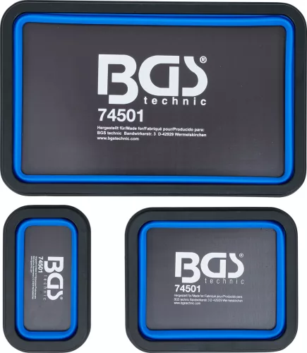 BGS mágneses tálca készlet szilikon összecsukható 3 darabos