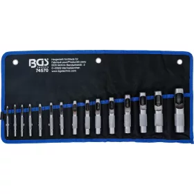 BGS lyukasztó készlet 2 - 22 mm 15 darabos