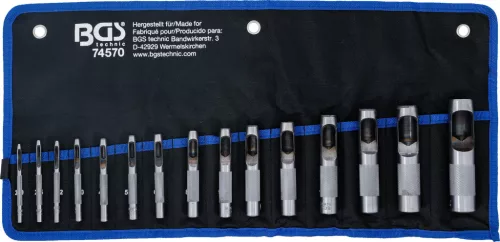 BGS lyukasztó készlet 2 - 22 mm 15 darabos