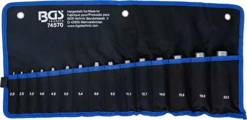 BGS lyukasztó készlet 2 - 22 mm 15 darabos