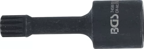 BGS speciális, levegős dugókulcs 72 mm hosszú 12,5 mm (1/2") belső bordázattal (XZN) M12 VAG