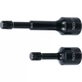 BGS speciális, levegős dugókulcs-készlet 12,5 mm (1/2") belső bordázattal (XZN) M12 VAG 2 darabos