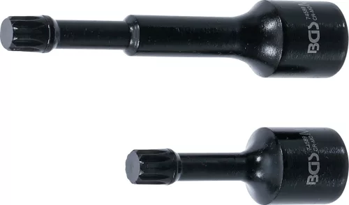 BGS speciális, levegős dugókulcs-készlet 12,5 mm (1/2") belső bordázattal (XZN) M12 VAG 2 darabos