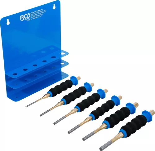 BGS sasszegkiütő készlet kézvédővel 180 mm 3 - 8 mm 6 darabos