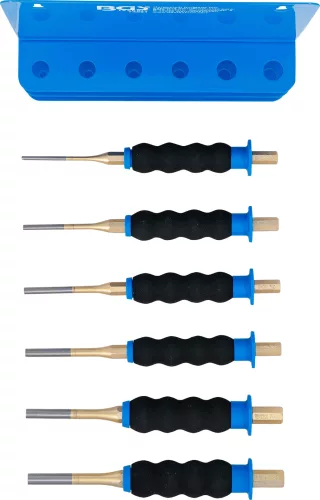 BGS sasszegkiütő készlet kézvédővel 180 mm 3 - 8 mm 6 darabos
