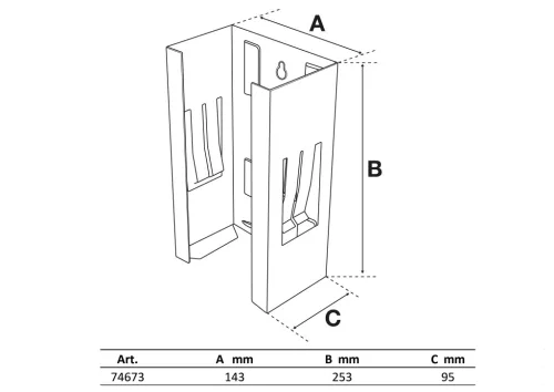 BGS mágnes kesztyű- és zsebkendődoboz tartó 253 x 143 x 95 mm