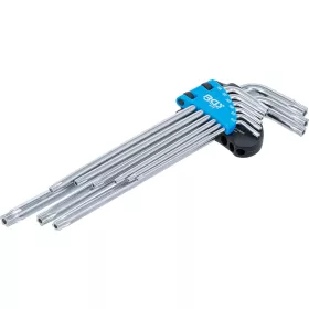 BGS derékszögű kulcs készlet extra hosszú TS-profil (Torx Plus) TS10 - TS50 9 darabos