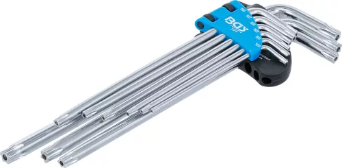 BGS derékszögű kulcs készlet extra hosszú TS-profil (Torx Plus) TS10 - TS50 9 darabos