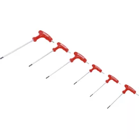 BGS csavarhúzó készlet T-fogantyúval és oldalpengével T-profil (Torx) furattal T10 - T40 6 darabos