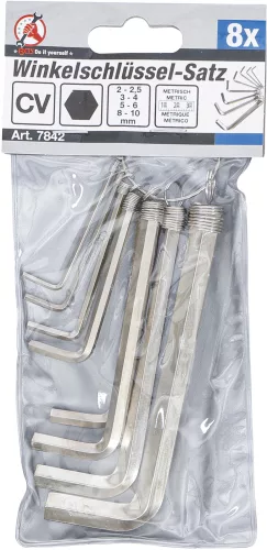BGS derékszögű kulcs készlet belső hatszögletű 2 - 10 mm 8 darabos